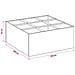Vaso da giardino Argento 100 x 100 x 40 cm Acciaio Inox - Foto miniatura 7