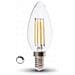 Lampadine Led E14 4w Dimmerabile Filamento Candela Oliva Vt-1986d 4365 - Foto miniatura 3