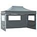 Tenda Pieghevole Pop-up 4 Pareti Laterali 3x4,5 M Antracite - Foto miniatura 9