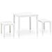 Tavolo Da Giardino Con 2 Panche In Plastica Bianco - Foto miniatura 1