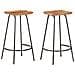 Sgabelli da Bar 2 pz in Legno Massello di Acacia - Foto miniatura 1