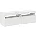 Mobili Porta TV con Luci LED 2 pz Bianchi 60x35x40 cm - Foto miniatura 6