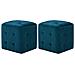 Pouf 2 pz Blu 30x30x30 cm in Velluto - Foto miniatura 1