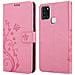 Custodia Compatibile Con Samsung Galaxy A21s In Rosa Fiore - Coperchio Protettivo In Design Floreale Con Chiusura Magnetica, Funzione Stand E Slot Per Carte - Foto miniatura 8