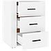 Comodino Bianco 50x36x60 Cm In Legno Ingegnerizzato - Foto miniatura 9