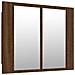 Mobile Specchio Led Rovere Marrone 60x12x45cm Legno Multistrato - Foto miniatura 2