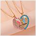 Collana Puzzle Cuore Collana Dell'amicizia, Confezione Da 2 Gold - Foto miniatura 3
