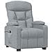 Poltrona Elettrica Reclinabile Grigio Chiaro In Tessuto - Foto miniatura 3