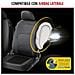 Zipp It Premium Coprisedili Logan Set Completo Con Sistema Di Chiusura Lampo Nero /rosso - Foto miniatura 4