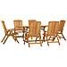 Set Da Pranzo Da Giardino 7 Pz In Legno Massello Di Teak - Foto miniatura 3