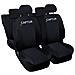 Coprisedili Auto Compatibili Per Captur, Made In Italy, Set Di Copri Sedili Anteriori E Posteriori Con Copri Poggiatesta Incluso, Tessuto Poliestere, Colore - Nero \nero - Foto miniatura 1