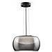 Lampadario A Sospensione Moderno Solen Metallo Nero Vetro 1 Led 13w - Foto miniatura 3