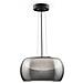 Lampadario A Sospensione Moderno Solen Metallo Nero Vetro 1 Led 13w - Foto miniatura 1