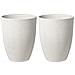 Set Di 2 Vasi Bianco Crema 43 X 43 X 52 Cm Croton - Foto miniatura 6
