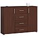 Cassettiera K45, 4 cassetti e 2 ante, 110x35x80 cm, Colore Weng? - Foto miniatura 1