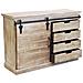 Mobile Credenza Madia Da Interno Con 4 Cassetti E 1 Anta Scorrevole Struttura In Legno E Metallo Linea Industrial - Foto miniatura 3