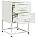 Comodini 2 Pz Bianchi 36x39x60,5 Cm In Acciaio - Foto miniatura 7