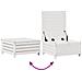 Set Salotto Giardino 7pz con Cuscini Bianco Legno Massello Pino - Foto miniatura 2