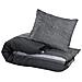 Set Copripiumino Grigio Scuro 200x200 Cm In Cotone - Foto miniatura 3
