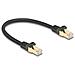 Cavo di rete RJ45 con rivestimento intrecciato Cat. 6A S /FTP maschio-maschio 0,25 m nero - Foto miniatura 2