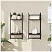 Mensole A Muro Con Aste 2 Livelli 2pz Rovere Marrone 30x25x65cm - Foto miniatura 1