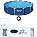 Piscina Fuori Terra - In Giro - 396x84 Cm - Blu - Include Accessori Coordinati Cb15 - Foto miniatura 1
