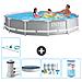 Piscina Fuori Terra - In Giro - 366x76 Cm - Grigio - Include Accessori Coordinati A2072 - Foto miniatura 1