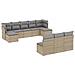 Lusso Casadino -  Set Divano Da Giardino 10 Pz Con Cuscini Beige In Polyrattan - Foto miniatura 1
