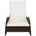 Lettino Prendisole Con Cuscino Marrone 60x205x73 Cm Polyrattan - Foto miniatura 3