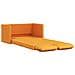 Divano Letto da Terra 2 in 1 Giallo Scuro 112x174x55 cm Tessuto - Foto miniatura 1