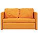 Divano Letto da Terra 2 in 1 Giallo Scuro 112x174x55 cm Tessuto - Foto miniatura 5