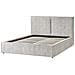 Letto Contenitore Velluto Elasticizzato Moissac 160 X 200 Cm Nero /bianco - Foto miniatura 3