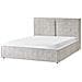 Letto Contenitore Velluto Elasticizzato Moissac 160 X 200 Cm Nero /bianco - Foto miniatura 4
