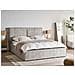 Letto Contenitore Velluto Elasticizzato Moissac 160 X 200 Cm Nero /bianco - Foto miniatura 8
