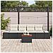 Set di Divani da Giardino a 5 Pezzi con Cuscini Nero Polyrattan Acacia - Foto miniatura 3