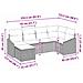 Set divani da giardino in 6 pezzi con cuscini beige polirattan - Foto miniatura 9
