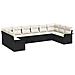 Set Divano da Giardino  da 10 Pezzi con Cuscini in Polyrattan Nero, Divano da Giardino  per 2 Persone con Spazio di Stoccaggio e Cuscini in Polyrattan Nero - Foto miniatura 1