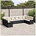 Set Divano da Giardino  da 10 Pezzi con Cuscini in Polyrattan Nero, Divano da Giardino  per 2 Persone con Spazio di Stoccaggio e Cuscini in Polyrattan Nero - Foto miniatura 3