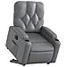 Poltrona Alzapersona Reclinabile Grigio in Similpelle - Foto miniatura 3