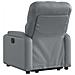 Poltrona Alzapersona Reclinabile Grigio in Similpelle - Foto miniatura 5