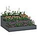 Fioriera da Giardino 3 Livelli 90x90x35 cm Antracite Acciaio - Foto miniatura 3