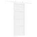Porta scorrevole  con set di accessori bianco 78x202 cm in legno massiccio di pino, Porta interna  ‘ORKDAL’ bianca 78x202x4 cm in legno massiccio di pino - Foto miniatura 1