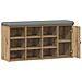 Panca Porta Scarpe Rovere Artigianale 102x32x50 cm Truciolato - Foto miniatura 1