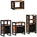 Set di mobili per il bagno 4 pcs Legno massello riciclato - Foto miniatura 1