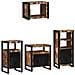 Set di mobili per il bagno 4 pcs Legno massello riciclato - Foto miniatura 2