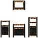 Set di mobili per il bagno 4 pcs Legno massello riciclato - Foto miniatura 8