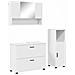 Set di mobili per il bagno 3 pcs Bianco 76.5 x 35 x 64 cm - Foto miniatura 1