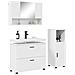 Set di mobili per il bagno 3 pcs Bianco 76.5 x 35 x 64 cm - Foto miniatura 3