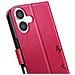 Custodia A Portafoglio Per Iphone 17 Design Premium Fiori Farfalla, Rosso - Foto miniatura 4