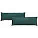 Cuscini da Divano 2 pcs Verde Scuro 120 x 40 cm Tessuto - Foto miniatura 1
